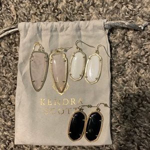 Kendra Scott earrings bundle, ALL 3 pairs included and one bag